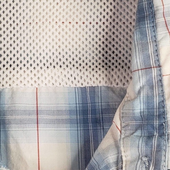 Columbia Men’s 2XL Blue Plaid Short Sleeve Vented Button Up Cotton Shirt - Picture 6 of 9